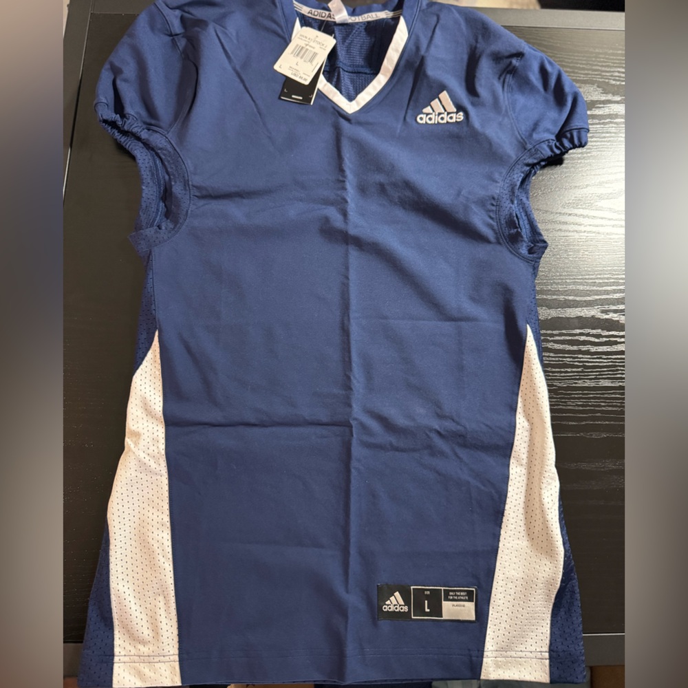 Adidas Blue and White Football Practice Jersey Size L